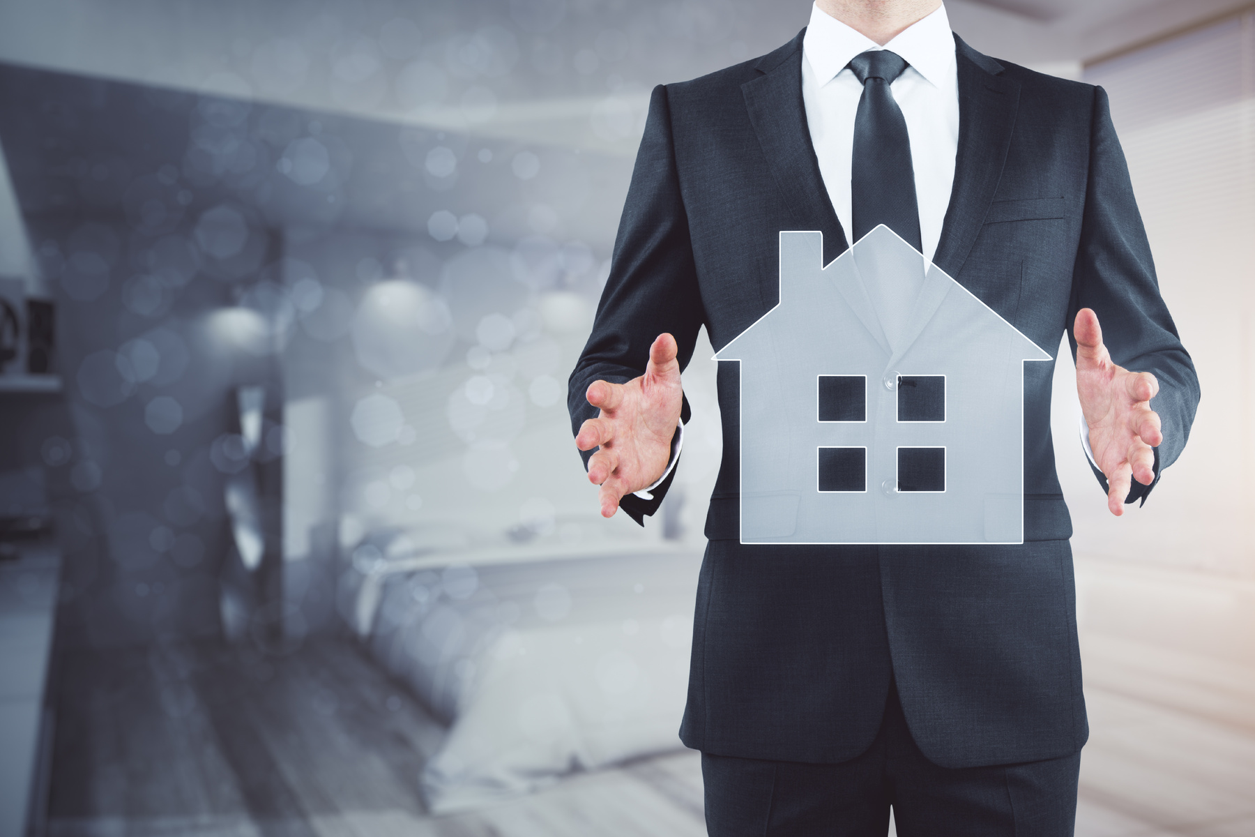 Accomodation, hotel and mortgage concept